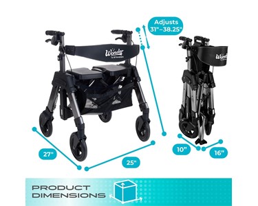 Stander - Wonder Heavy Duty Rollator | EZ Fold-N-Go