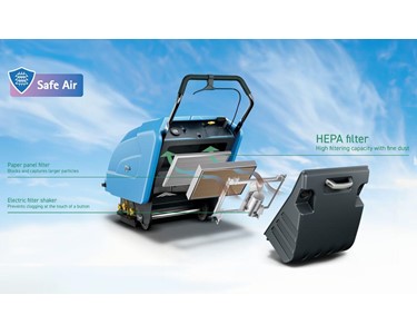 Conquest - Electric Walk Behind Sweeper with HEPA filter | RENT or BUY | FSW-5
