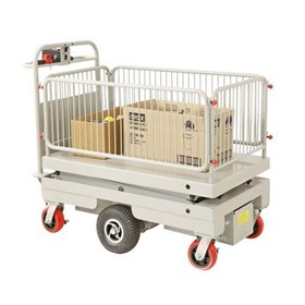 Self Propelled Electric Scissor Lift Trolley (with cage)