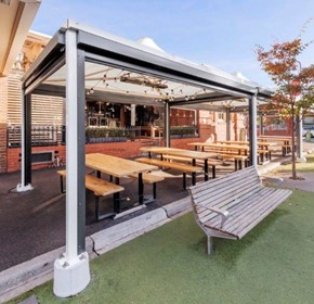 Weatherproof Outdoor Structure Installation For Pizza D’Asporto, Yarraville
