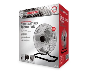 Heavy Duty Oscillating Floor Fan | 450mm (18") 120W
