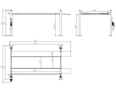 HiLift - 4 Post Car Hoist FYLPF-4500 4.5 Ton Extra High & Wide Model