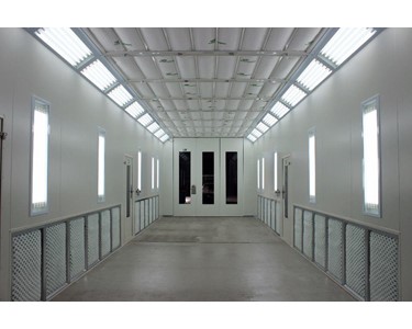 MN Spraybooths - Automotive Spray Booth | Full Downdraft | Twin Exhaust
