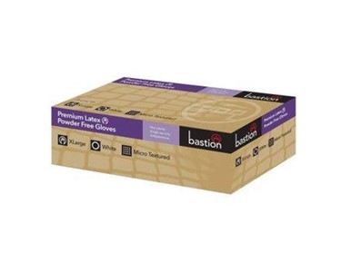 Bastion - Premium Latex Powder Free Gloves / White