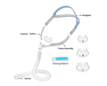 Secure Plus - Compatible AirFit P10 — nasal pillow mask , 3 Nose Pad Sizes, (S,M,L)