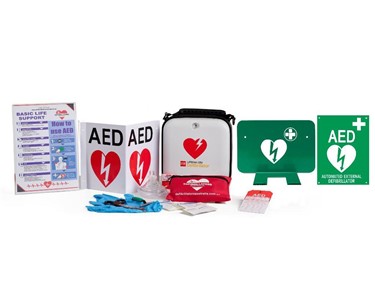 Lifepak - CR2 Essential Fully Automatic Defibrillator Green Hook Wall Mount 