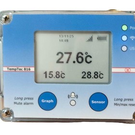 Temperature Data Logger with External Thermistor | SensorTemp Tec 816