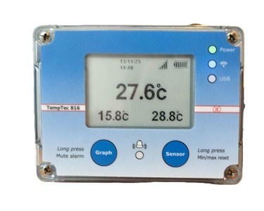 Temperature Data Logger with External Thermistor | SensorTemp Tec 816