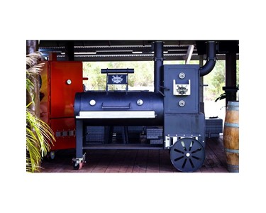 Iron Fire - 20" Offset BBQ Smoker and Cooking Tower