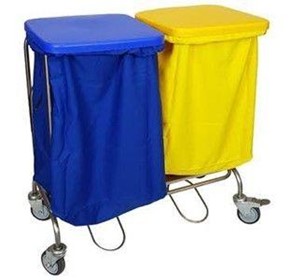Double Collection Trolley 535D x 890W x 880H | Double Linen Skips