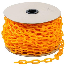 Yellow Plastic Safety Chain 40M Roll | BSC75940