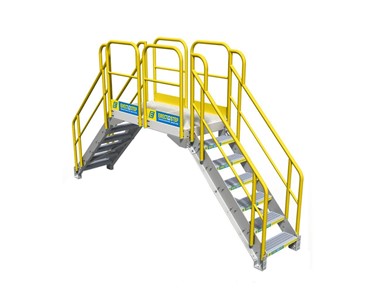 ErectaStep - Crossover Staircase - Industrial 6-Step