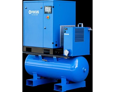 Focus Industrial - FC Screw Compressor 5.5kw - 30kw Fixed Speed Tank-Mounted with Dryer