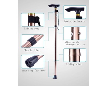 Collapse Walking Cane Stick - 5 Colours 27cm