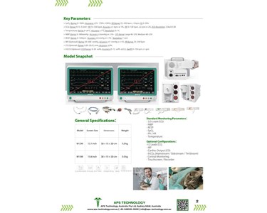 APS Technology Australia - Veterinary Monitor | W12M W15M 