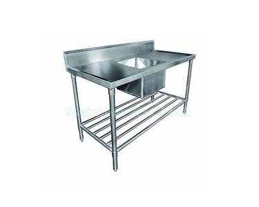 Mixrite - Single Centre Stainless Sink 1200 W x 700 D with 150mm Splashback