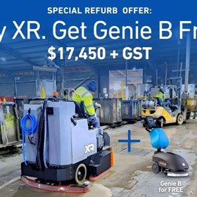 December SALE! Refurbished Conquest XR Ride-On Scrubber | Free Genei B