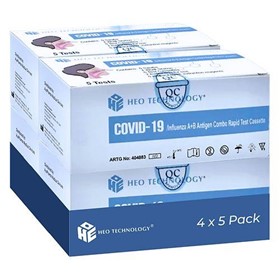 20 X HEO Technology Covid-19/Influenza A & B Antigen Pack 5 Test Kit