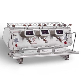 VICTORIA White 3-Group Professional Espresso Machine