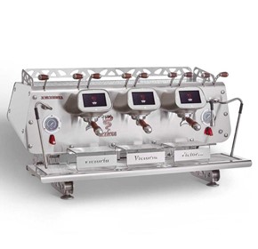 VICTORIA White 3-Group Professional Espresso Machine