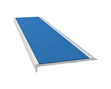Safety Stride - Aluminium Stair Nosing - M Series Clear Anodised Blue