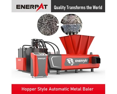 Enerpat - Hopper Style Automatic Metal Baler | Fast Pressing Baler
