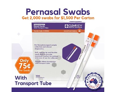 Clearview Medical Australia - Pernasal Swabs with Transfer Tubes