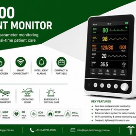 VS800 Patient Monitor: Compact, Accurate Monitoring for Real-Time Clinical Care