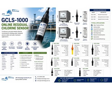 APS Technology Australia - GCLS-1000 Online Residual Chlorine Sensor