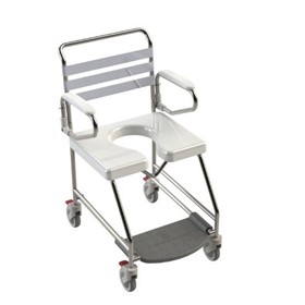 Transit Mobile Shower Commode with Weight Bearing Footplate