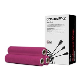Coloured Hand Stretch Wrap Blown Red 500mm x 450m