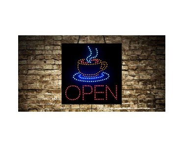 Sydney LED Signs - Animated Open Coffee LED Sign