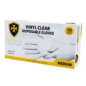 Vinyl Clear Powder-Free Disposable Gloves 10 x 100 pcs.