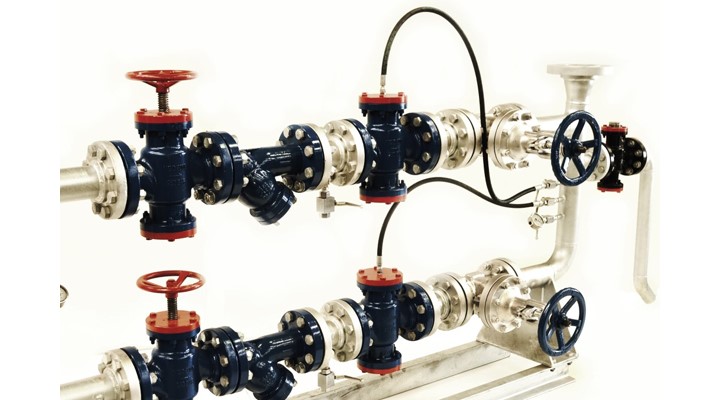 Hydrocore™ PRV’s in a typical skid mounted underground Pressure Reducing Station