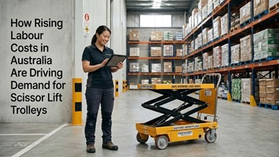 How Rising Labour Costs in Australia Are Driving Demand for Scissor Lift Trolleys