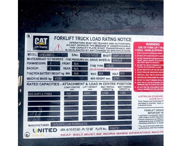Cat - Used Cat 2.5T LPG Forklift