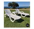 Siesta Spain Havana Sunlounger/Ocean Side Table 3 Pc Package - White