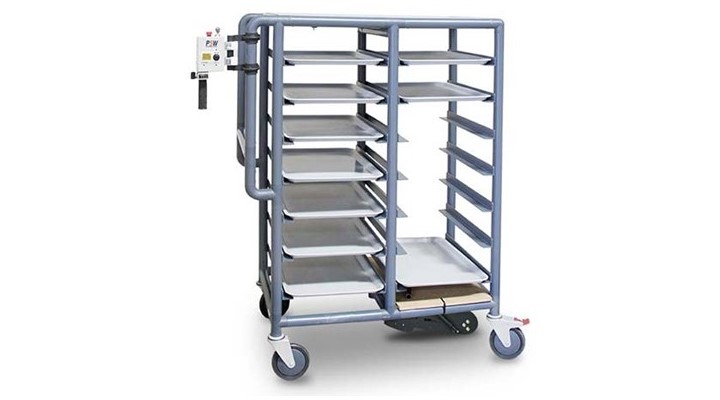 The P5W kit retrofitted to a hospital meal delivery trolley