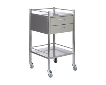 Axis Health - Instrument Trolley | 490 x 490 x 900 mm | 2 Drawers