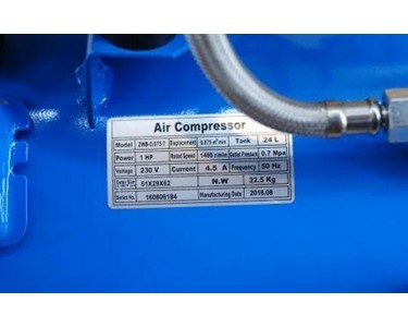 Marro - Industrial Oil Free Air Compressor 24L 1HP, 0.75KW Electrical Motor