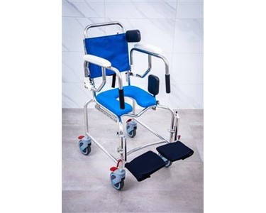 K Care - Transit Mobile Shower Commode With Swingaway Footrest - 320mm
