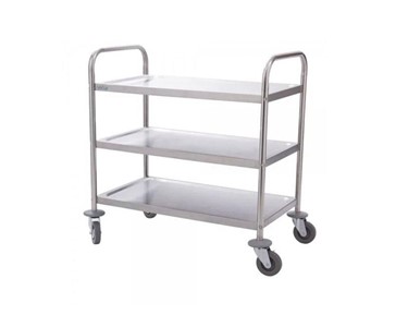 Vogue - Stainless Steel Trolley Cart 3 Tier - Large | F995