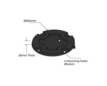 90mm Surface Mounted Keylock Shoe Base Only | B90-SM-SHOE-KL-B