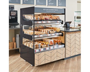 Nuttall - Flexeserve Zone 3 Tier Hot Food Grab & Go Floorstanding Unit