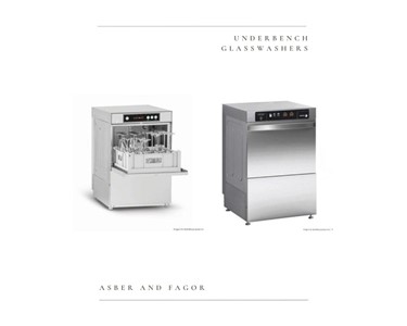 Dishwashers - Underbench dishwashers, Passthrough dishwashers, Hood-type dishwashers