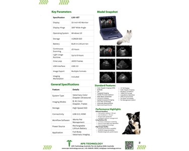 APS Technology Australia - Veterinary Color Doppler Ultrasound Diagnostic System – L30i-VET