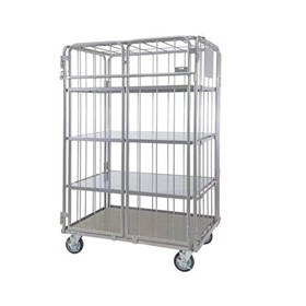 Heavy Duty Security Cage Trolley (with doors & roof)