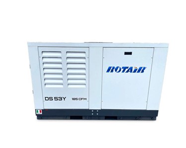 Rotair - Portable Silent Box Diesel Air Compressor 48HP 185CFM - DS 53 Y