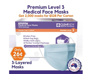 Clearview Medical Australia - Level 3 Premium Face Masks