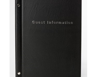 GUEST INFORMATION GUIDE PVC FOLDER with 12 A4 POCKETS REF BURGUNDY/GOLD GUEST INFORMATION GUIDE PVC FOLDER with 12 A4 POCKETS REF BURGUNDY/GOLD